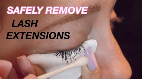 Gently apply the makeup remover to the base of your lashes and use the cotton pad to gently wipe away the extensions. Be careful not to pull on your natural lashes. 2. Use Steam. Another way to remove Kiss eyelash extensions is to use steam. This method is very gentle and won’t damage your natural lashes.